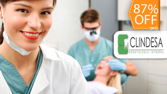 [Imagen:¡Paga $20 en lugar de $160 por 2 rellenos de resina o 3 sellantes + Limpieza con ultrasonido + Aplicación de flúor + Diagnóstico con cámara intraoral + Evaluación y diagnóstico gratis para un acompañante en Clindesa!]
