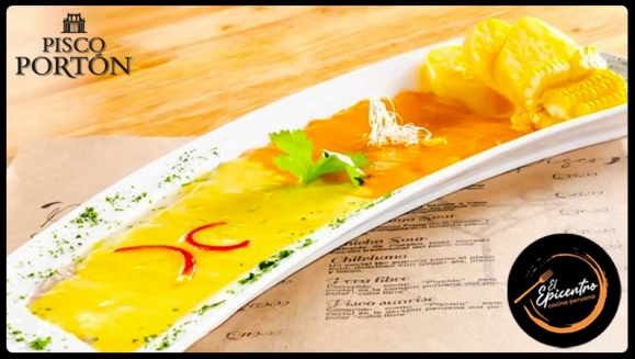 [Imagen:¡Paga Q299 en Lugar de Q470 por Banquete Peruano para 4 Personas que Incluye: 1 Ceviche de Pescado + 2 Ají de Gallina + 1 Lomo Saltado + Bebida para 4 (1 Pichel o 4 Vasos de Bebida Natural)!]