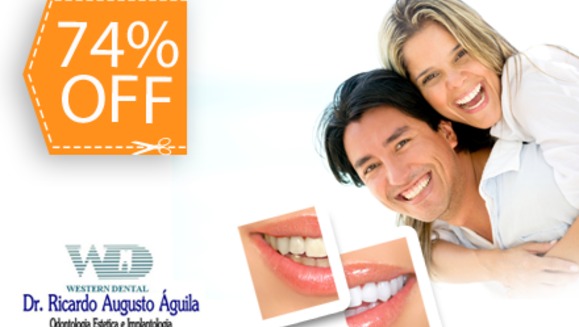 [Imagen:¡Paga $85 en vez de $325 por 1 Sesión de Blanqueamiento Dental con Sistema Zoom + Consulta Odontológica + Diagnóstico con Cámara Intraoral + Limpieza con Ultrasonido en la lujosa sala VIP de Western Dental San Benito!]
