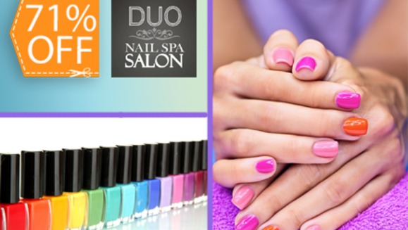 [Imagen:¡Paga $12 en lugar de $42 Por Esmalte Permanente de Manos y Pies + Manicure y Pedicure Express y más en Dúo Nails Spa!]