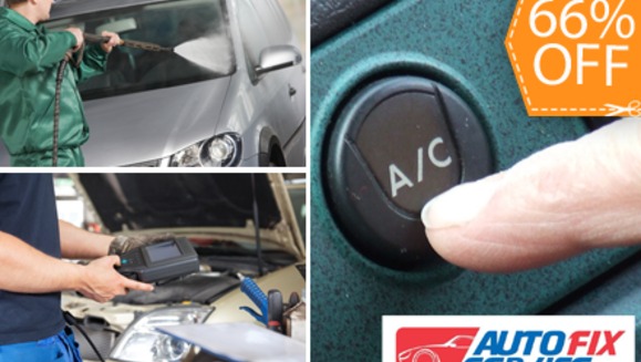 [Imagen:¡Paga $22 en lugar de $65 por: Carga Completa de Aire Acondicionado + Revisión de Fugas de A/C + Revisión de Sistema Eléctrico de A/C + Lavado y Más en Autofix Service!]