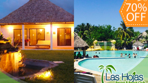 [Imagen:¡Paga $60 en lugar de $199 por Estadía de 1 Noche Hasta Para 4 Personas en Las Hojas Resort and Beach Club!]