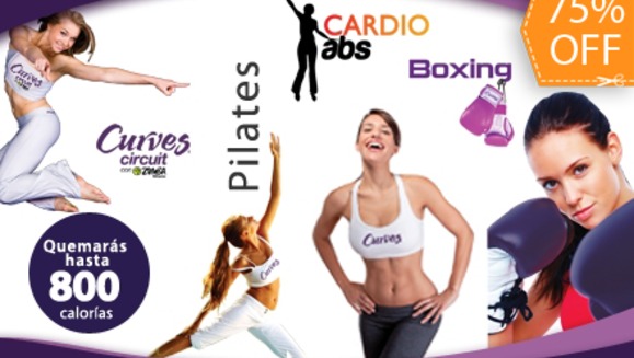 [Imagen:¡Paga $15 en lugar de $60 por 1 Mes en Curves que Incluye: Zumba + Curves Boxing + Curves Pilates + Cardio Abs + Asesoría Nutricional en Curves Miramonte!]