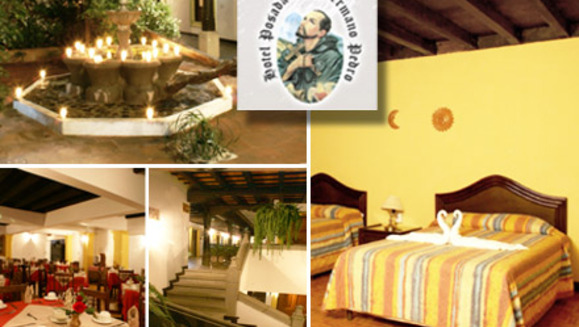 [Imagen:¡Paga $40 en lugar de $85 por Estadía de una noche para 2 personas en Habitación Doble + 2 Desayunos Americanos en Hotel Posada del Hermano Pedro en Antigua Guatemala!]