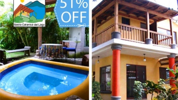 [Imagen:¡Paga Q790 en lugar de Q1,610 por Estadía a Orillas del Lago Atitlán para 6 Personas en Townhouse Equipado que incluye: Jacuzzi Privado + 2 Habitaciones + 3 Baños + Churrasquera, Parqueo y Más en Condominio Santa Catarina del Lago!]