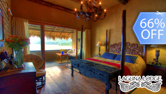 [Imagen:¡Paga Q1,218 en vez de Q3,611 por Estadía para 2 Personas + 2 Desayunos + Uso de Kayacs + Cóctel de Bienvenida + Entrada a Reserva Natural y Más en el Hotel 5 Estrellas Laguna Lodge Eco Resort en Atitlán!]