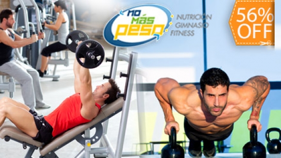 [Imagen:¡Paga $18 en lugar de $41 por un mes de membresía de tu elección de paquete TODO INCLUIDO o CROSSFIT en Gimnasio No Más Peso!]