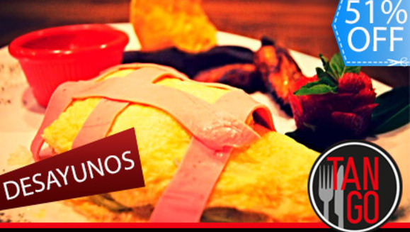 [Imagen:¡Inicia tu día con alegría! ¡Paga Q49 en vez de Q100 por Exquisito Menú de Desayuno para 2 personas que incluye: 2 Omelettes de 2 Ingredientes a elegir + Frijolitos Volteados + Queso Fresco+ Platanitos fritos + Chirmol y Café Americano!]