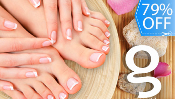[Imagen:¡Paga Q89 en lugar de Q420 por Manicure y Pedicure Spa + Gelish en Manos y Pies + Depilación de Ceja o Bigote en Glow Salon Day Spa &amp; Coffee!]