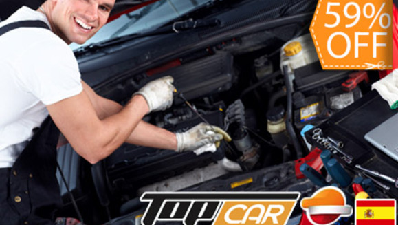 [Imagen:¡Paga $30 en lugar de $73 por Cambio de 4/4 de Aceite Repsol  Elite Injection 10W30 +Filtro de Aceite Convencional+Limpieza, Ajuste y Regulación de Frenos +Rotación de Llantas +Revisión de Carga de Batería +Chequeo de 21 Puntos en Top Car San Benito!]