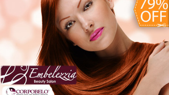 [Imagen:¡Paga $20 en lugar de $96 y Elige Entre: Mechas, Luces, Tinte Completo o Retoque Alfaparf + Tratamiento Intensivo de Keratina + Corte de Puntas + Planchado o Secado en Embelezzia Beauty Salón!]
