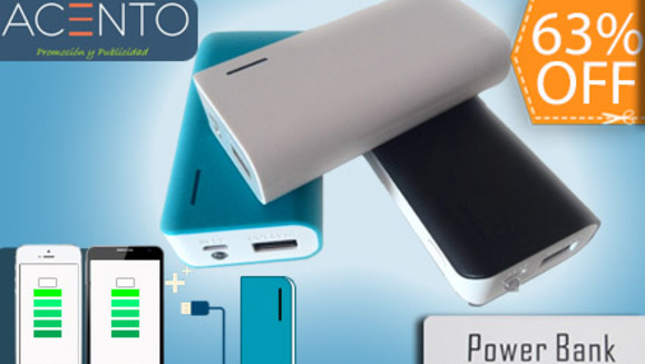 [Imagen:¡No vuelvas a quedarte sin carga! ¡Paga $20 en lugar de $54 por Batería Portátil Power Bank + 6 Adaptadores para Diferentes Dispositivos + 1 Cable USB en Acento!]