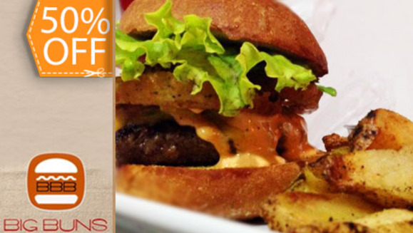 [Imagen:¡Paga $8 en lugar de $16 en Todo el Delicioso Menú de Big Buns Burger!]