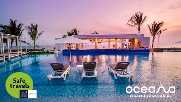 [Imagen:¡Paga Q628 en Lugar de Q800 por DayPass en Oceana Resort que Incluye: Desayuno y Almuerzo Buffet + Snacks Mañana y Tarde + Bebidas Ilimitadas Alcohólicas y No Alcohólicas!]