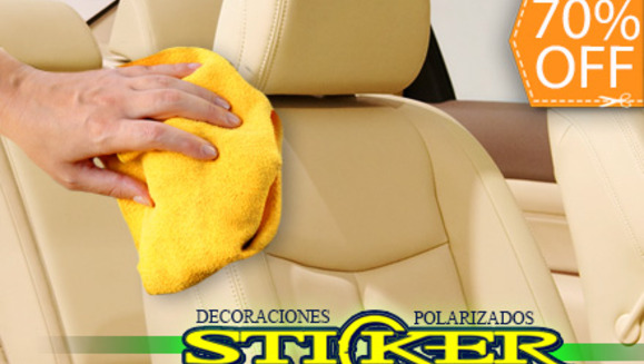 [Imagen:¡Paga $25 lugar de $82 por Limpieza Profunda de Tapicería + Pulido de Silvines + Lavado de Vehículo + Aspirado + Siliconado + Pasteado a Máquina o Lavado de Motor en Sticker City!]