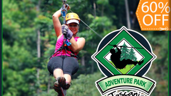 [Imagen:¡Paga $10 en lugar de $25 y lleva tu adrenalina al extremo en el Canopy de Tuscania!]