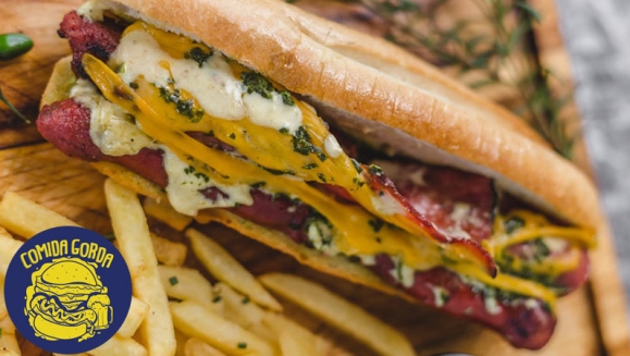 [Imagen:¡Paga $8 en Lugar de $14 por 2 Menús a Elección entre Choripanzón, Burguesita o Veggie Sándwich + Papas Fritas!]