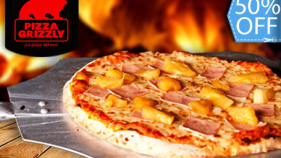 [Imagen:¡Doblemente DeliciOSO!¡Paga Q103 en lugar de Q206 por 2 Pizzas Grandes de 14” a Elección en Pizza Grizzly!]