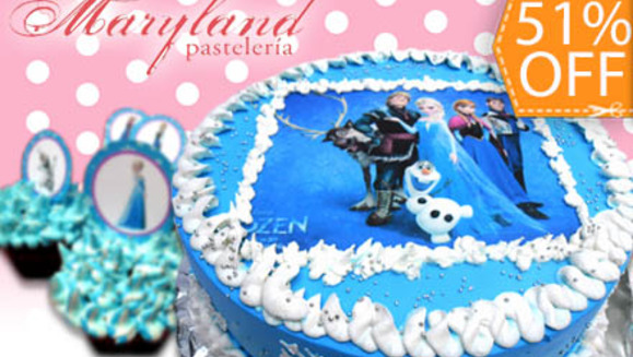 [Imagen:¡Paga $22 en lugar de $44.95 por 1 Pastel de 35 Porciones con Imagen Impresa en Papel de Arroz en Maryland Pastelería!]