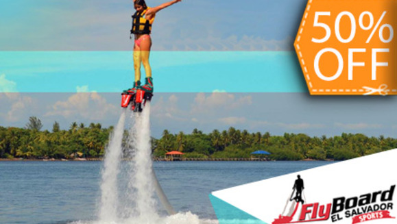 [Imagen:¡Paga $60 en lugar de $120 por 1 Hora de Flyboard en la Costa del Sol con Flyboard El Salvador Sports! ¡Solo 63 Cupones Disponibles!]