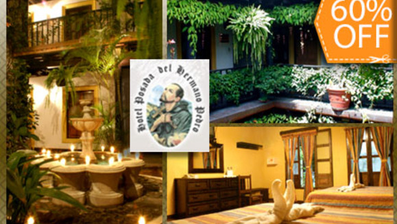 [Imagen:¡Paga $34 en lugar de $85 por Estadía de una Noche para 2 Personas en Habitación Doble en Hotel Posada del Hermano Pedro en Antigua Guatemala!]