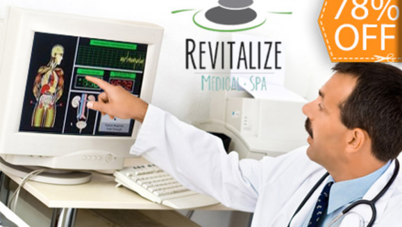 [Imagen:¡Paga $30 en lugar de $139 por Estudio Biocuantico Completo + Consulta Médica + 4 Sesiones de Desintoxicación Corporal + 3 Masajes Relajantes en Revitalize Medical Spa!]
