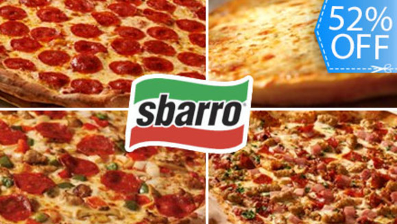 [Imagen:¡Paga Q50 en lugar de Q104 por Pizza Grande de 14” de Cualquier Especialidad + 2 Bebidas a Elección en Sbarro!]