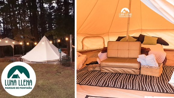 [Imagen:¡Paga Q789 en Vez de Q1,575 por Glamping para hasta 4 con Snacks de Bienvenida + Daypass de Aventura: Senderos Ecológicos, Mirador, Rio, Puente Colgante, Fogata y Canchas + Actividad a Elección entre Cuatrimoto, Bicicletas, Picnic o Churrasquera!]