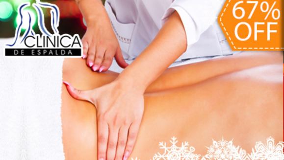 [Imagen:¡Paga $15 en lugar de $45 por 2 Masajes Relajantes, Quiroprácticos o Reductivos + 1 Masaje Thermorelajante con Piedras de Jade en Clínica de Espalda!]