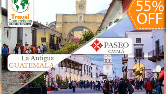 [Imagen:¡Paga $29 en lugar de $65 por Tour Guiado a Guatemala: Visita a Antigua Guatemala + Visita a Paseo Cayalá  + Snacks con Travel Connections! ¡Solo 145 Cupones Disponibles!]