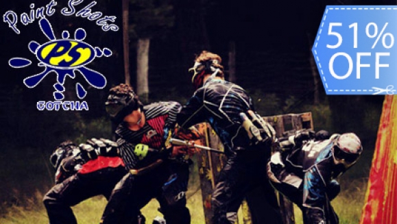 [Imagen:¡Paga Q39 en lugar de Q80 por 100 Paintballs + Paquete de Juego que Incluye: Máscara, Marcadora Semiautomática, Protector de Cuello, Chaleco, Camisa, Tapón de Seguridad y Recarga de Aire Ilimitada en Paint Shots Gotcha!]