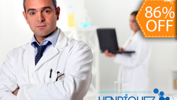 [Imagen:¡Paga $15 en lugar de $110 por 12 Exámenes de Chequeo General + Toma de Presión Arterial en Laboratorio Clínico Henríquez Sucursal Colonia Médica!]