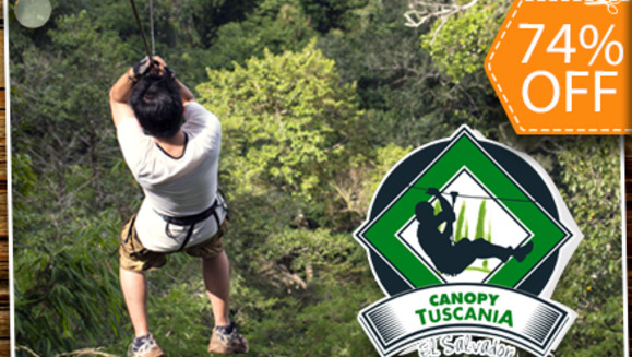[Imagen:¡Paga $10 en lugar de $25 y lleva tu adrenalina al extremo en el Canopy de Tuscania!]
