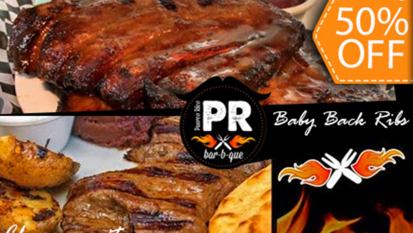 [Imagen:¡El auténtico sabor sureño te espera! ¡Paga $10 y consume $20 en todo el Menú de Puerco Rico!]