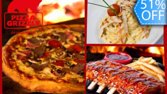 [Imagen:¡Paga Q99 y Consume Q200 en Todo el DeliciOso Menú de Alimentos y Bebidas en Pizza Grizzly La Jungla Zona 9!]