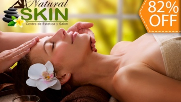 [Imagen:¡Paga $20 en lugar de $110 por Paquete de 5 Terapias de Relajación que Incluyen: 1 Masaje Relajante + 1 Terapia Esférica + 1 Hidroterapia y Más en Natural Skin!]