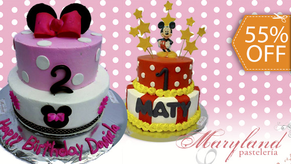 [Imagen:¡Paga $28 en vez de $62 por Pastel Decorado de DOS PISOS para 40 personas en Maryland Pastelería!]