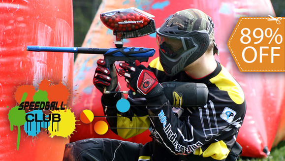 [Imagen:¡Día de Paintball hasta para 5 personas! ¡Paga $12 en lugar de $112 por Paquete de Paintball que Incluye: 125 Paintballs + Uso de Campo + Alquiler de 5 Marcadoras + 5 Máscaras + 5 Chalecos + Pase de Aire Ilimitado en Speedball Club!]