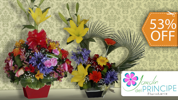 [Imagen:¡El regalo perfecto para Mamá! ¡Paga $28 en vez de $60 por Arreglo Primaveral para Mamá a Elección en Floristería Jardín del Príncipe! ¡SOLO 153 CUPONES DISPONIBLES!]
