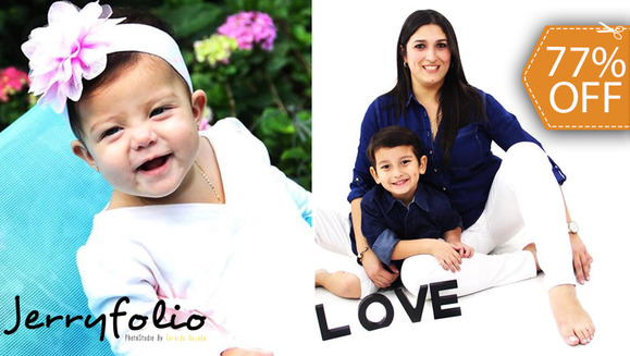 [Imagen:¡Paga $23 en vez de $99 por Sesión Fotográfica de Estudio o Outdoors Hasta para 6 Personas  + CD con las Mejores Fotografías + 4 Impresiones 8x6 + 4 Impresiones 4x6 + 1 Maquillaje Profesional para la Sesión en Jerryfolio!]