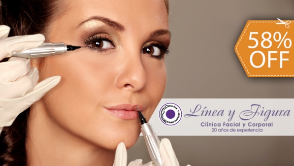 [Imagen:¡Paga $50 en lugar de $120 por maquillaje permanente en todo el contorno de los ojos, labios o cejas en las Lujosas Instalaciones de Línea y Figura!]