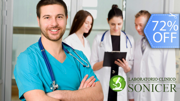 [Imagen:¡Paga Q199 en lugar de Q720 por Chequeo Médico de 11 Exámenes de Laboratorio para conocer el estado de Anemia, Diabetes, Grasas, Riñones, Hígado, Dolores Articulares, Helicobacter Pylori y Más en Laboratorio Sonicer!]