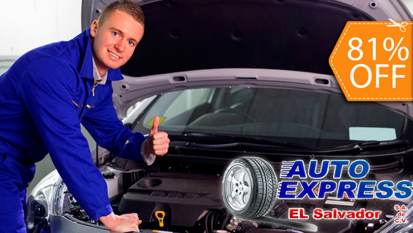 [Imagen:¡Paga $26 en vez de $140 por 4/4 de Aceite ENI 20W50 y Filtro Kaiser + Alineado y Balanceo + Revisión de Frenos y Amortiguadores + Revisión Eléctrica + Rotación de Llantas + Lubricación + Carwash y Pasteado + Pulido de Rines en Auto Express!]