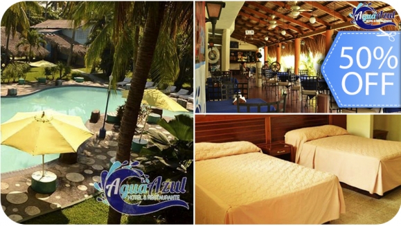 [Imagen:¡Paga Q345 en vez de Q690 por Estadía Familiar de 1 Noche para 2 Adultos y 2 Niños en Habitación Doble en Agua Azul Hotel y Restaurante!]