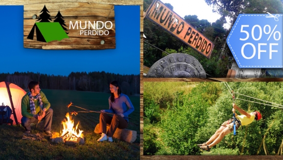 [Imagen:¡Paga Q335 en vez de Q675 por Noche de Camping + Canopy + Rappel de Árbol y de Cascada + Paso Comando + Tirolesa Seca + Tirolesa Mojada + Piscina + Columpio Gigante + Caminata a Sendero del Quetzal + 3 Tiempos de Comida en Mundo Perdido!]