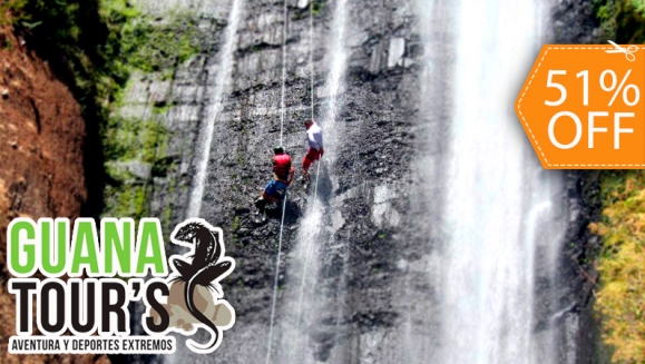 [Imagen:¡Paga $17 en vez de $35 por Emocionante Tour de Canyoning con Caída de 90 metros en Cascada El Escuco, Sonsonate con Guanatours!]