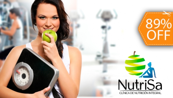 [Imagen:¡Paga $15 en vez de $135 por Evaluación Nutricional + 1 Menú Personalizado + Asesoría + 1 Mes de Circuito Intensivo Cardiovascular + Entrenamiento Funcional Personalizado en Nutrisa!]