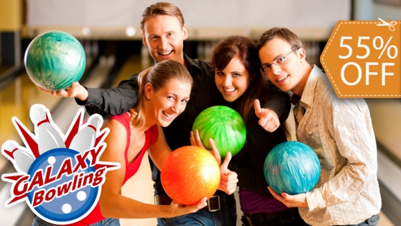 [Imagen:¡Paga $10 en lugar de $22 por Alquiler de 5 Pares de Zapatos + 1 Hora de Boliche en Galaxy Bowling!]
