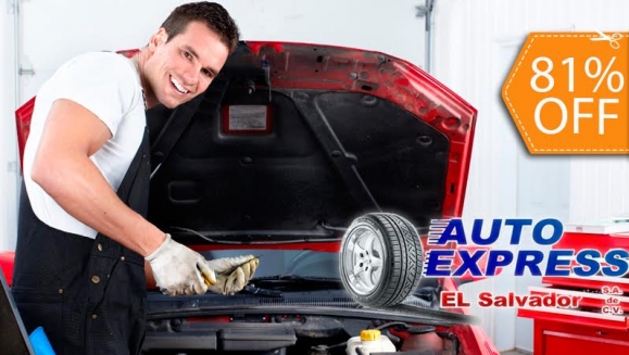 [Imagen:¡Paga $26 en vez de $140 por 4/4 de Aceite ENI 20W50 y Filtro Kaiser + Alineado y Balanceo + Revisión de Frenos y Amortiguadores + Revisión Eléctrica + Rotación de Llantas + Lubricación + Carwash y Pasteado + Pulido de Rines en Auto Express!]