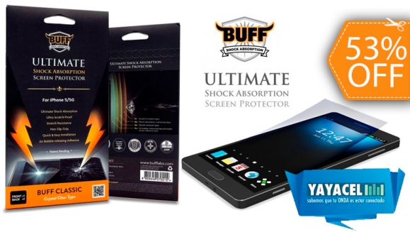 [Imagen:¡Paga $7 en lugar de $14.99 por  Protector para Pantalla de Smartphone Contra Golpes de la Marca  “BUFF Ultimate Shock Absorption” en Yayacel Plaza Merliot!]